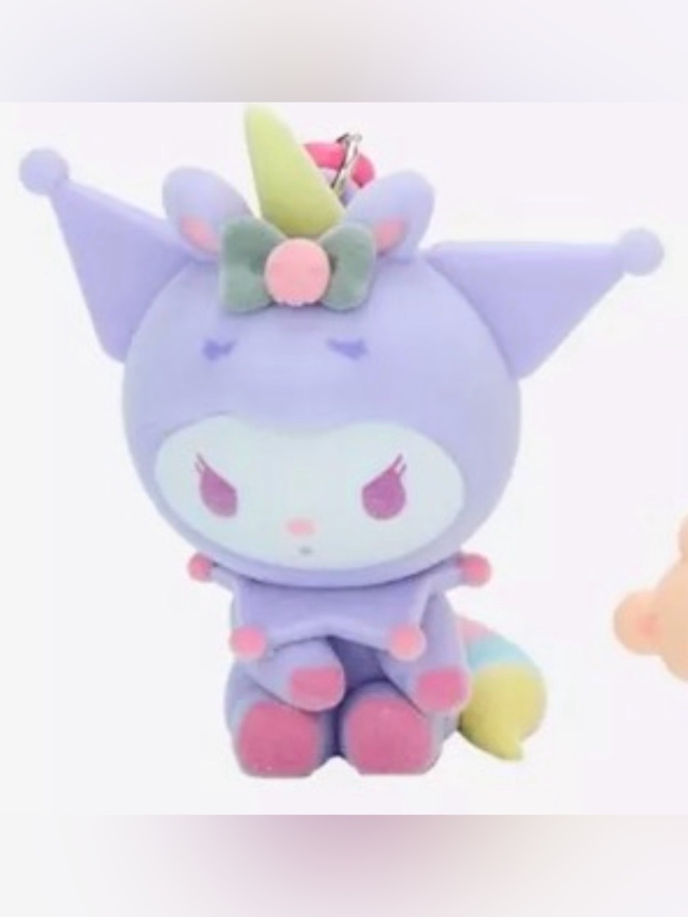 Sanrio Kuromi Flocked Unicorn Keychain
